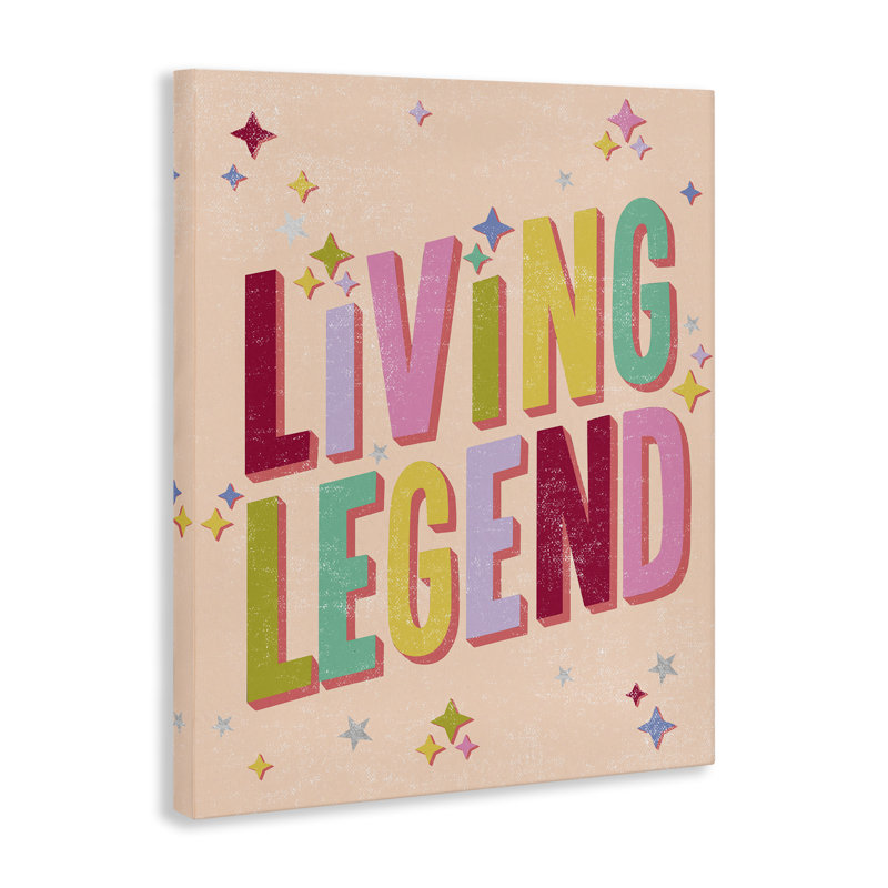 Art mural rétro sur toile "Living Legend" par Caroline Alfreds, H 20 po x l 16 po