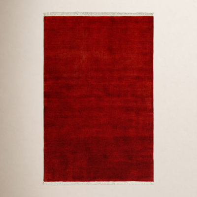 Clio Hand Loomed Wool Red Rug
