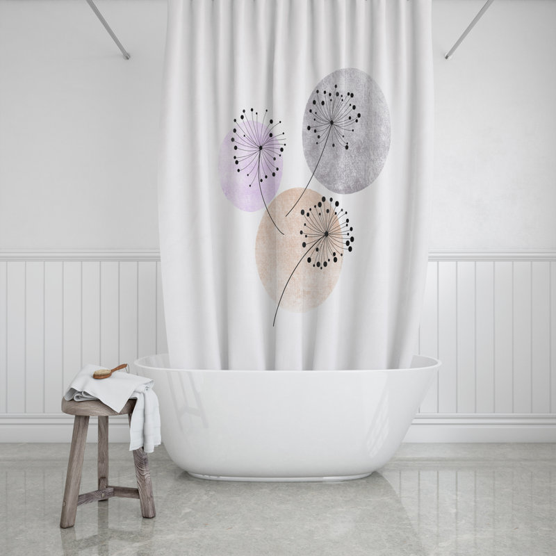 Braegan Abstract Shower Curtain, 72" H x 70" W