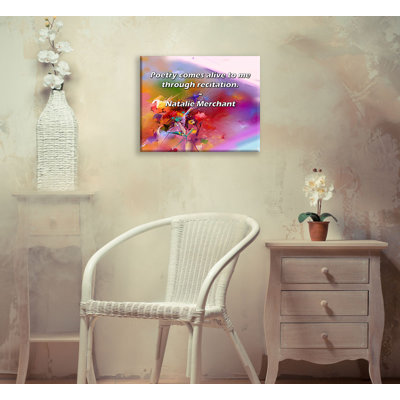 Artsy Quote By Natalie Merchant Gallery Wrapped Canvas