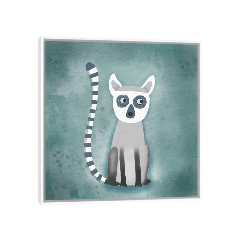 « Lemur » par Nic squirrell-impression, Toile blanche encadrée, H 18 po x l 18 po x 1,5 po, Pas de tapis