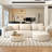 111" Modular Sectional Couches Luxury Modern Curved Back Sofa,Minimalist Comfy L-Shape Boneless Cloud Couch for Living Room Apartment,(Left Facing Chaise,White)-931290458-931290449-931290455