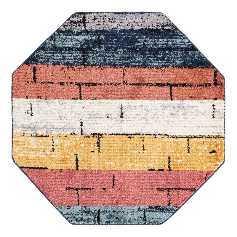 Sophie Geometric Indoor Rug, Octagon 5'3" x 5'3"
