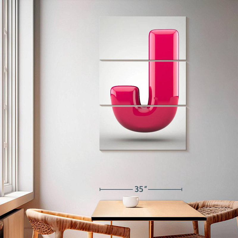 Keiri Glossy Letter J, 65" H x 42" W