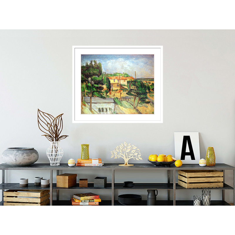 «Viaduct at Estaque» par Paul Cézanne, impression giclée sur cadre, H 33,5 po x l 39,32 po