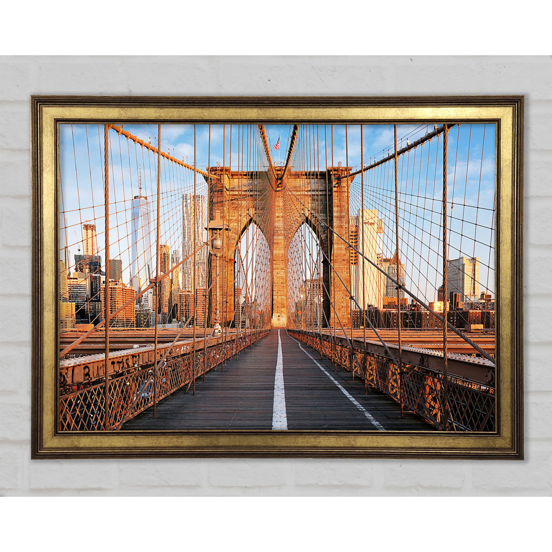 Brooklyn Bridge Struktur - Bilderrahmen Kunstdrucke