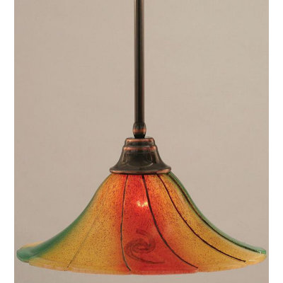 Stem Hung Pendant With Glass