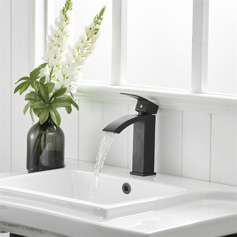 Robinet de salle de bain, robinet brossé pour lavabo de salle de bain, robinet de salle de bain monotrou moderne
