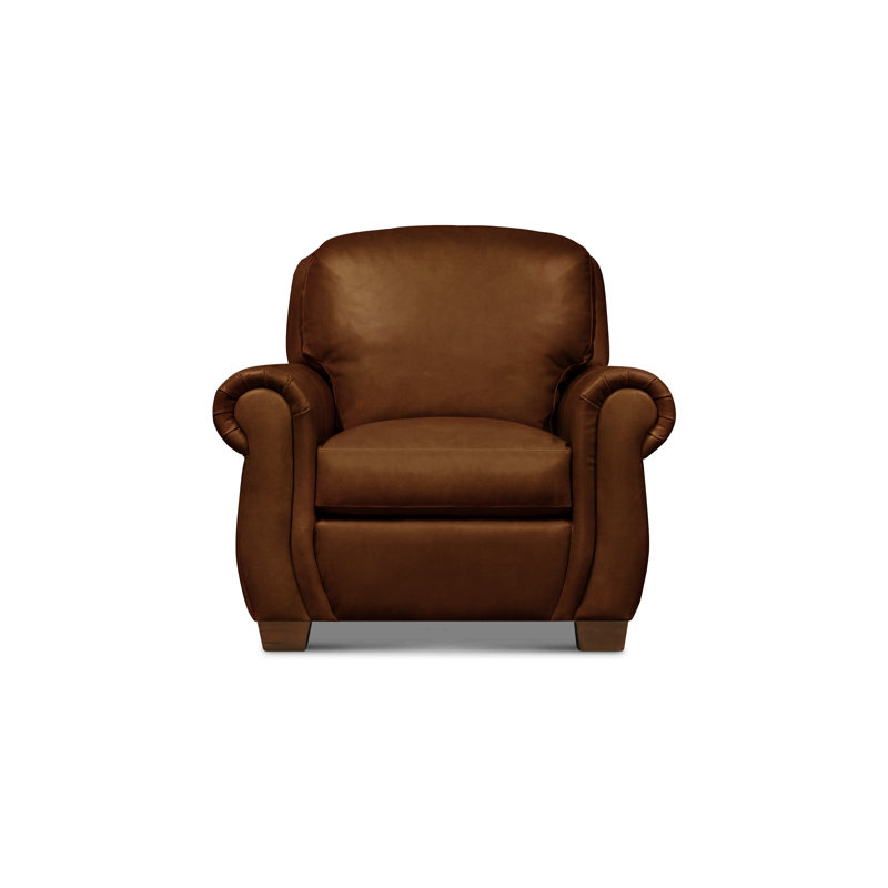 Rafael Leather Armchair, Saddle (Maestro Artisano), Espresso