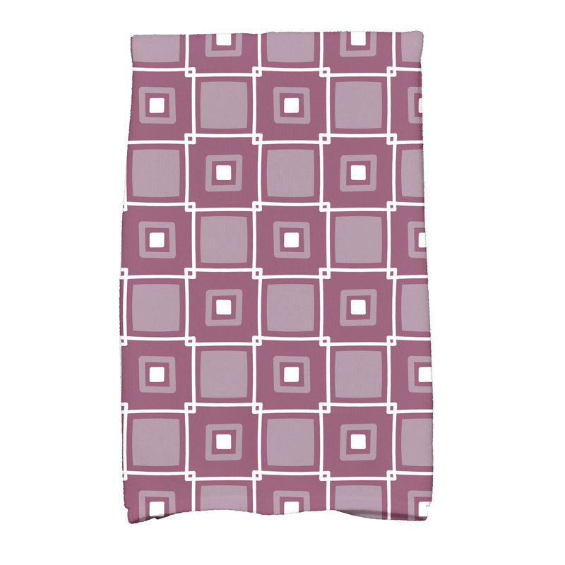 Torchon rectangulaire lavable Odelina Raina, Mauve
