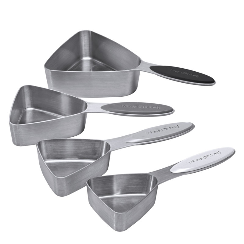 Ensemble de gobelets de mesure en acier inoxydable 4 pièces focus foodservice