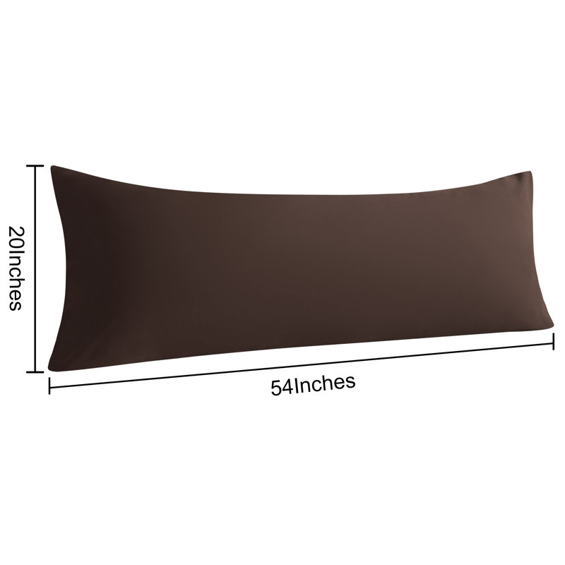 Body Pillowcase Set, Microfiber Body Pillowcase, Envelope Closure - NTBAY, Chocolate