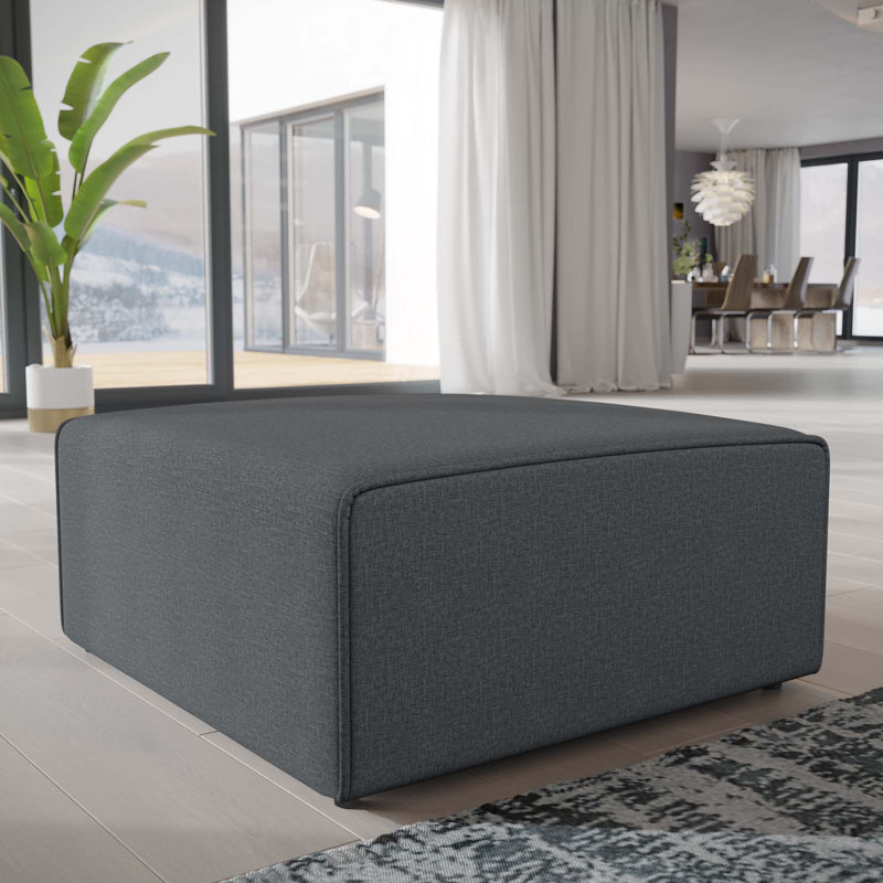 Repose-pieds Mingle, Velours gris performance