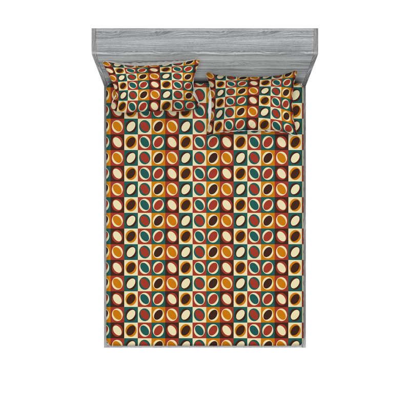 Drap-housse et taie décorative Ambesonne, Ensemble de draps très grand californien avec 2 t