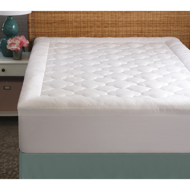 Billowy Clouds 2" Cotton Quilted Mattress Pad, 75" L x 39" W