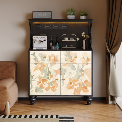 French retro-style solid wood sideboard
