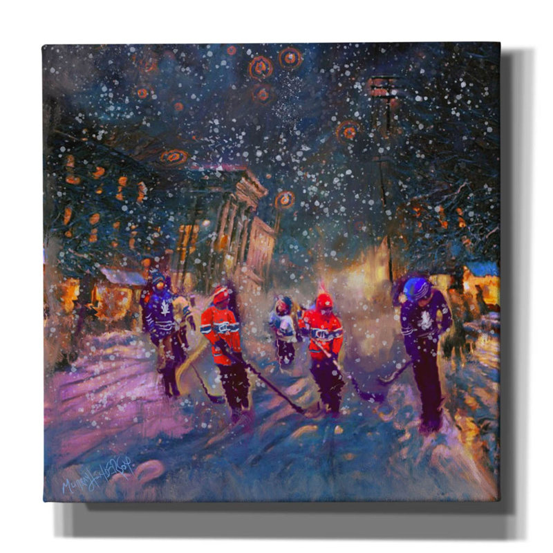 Red Barrel Studio «Street Game» par Murray Henderson, reproduction d'art sur toile, H 37 po x l 37 po x P 1,5 po