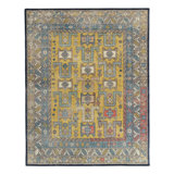 Distressed Homage Hand Knotted Wool Geometric Area Rug