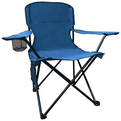 Bestier Camping Chair Folding Portable Outdoor Lounge Chair with Cup Holder & Side Pocket 2 Sets by Arlmont & Co.