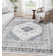 Medallion Non Slip Washable Area Rug(Grey)