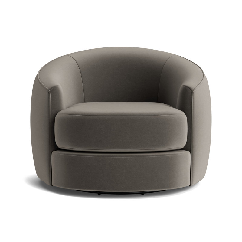 Giselle Full Swivel Chair, Performance Velvet - Graphite