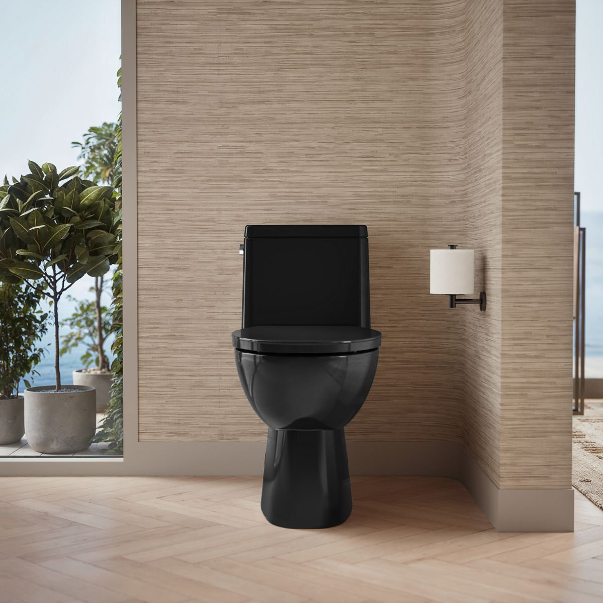 Reach 1.28 GPF Elongated Toilet, Black
