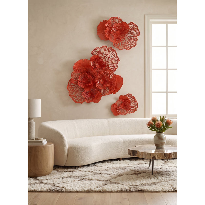 Flower Wall Décor, Coral
