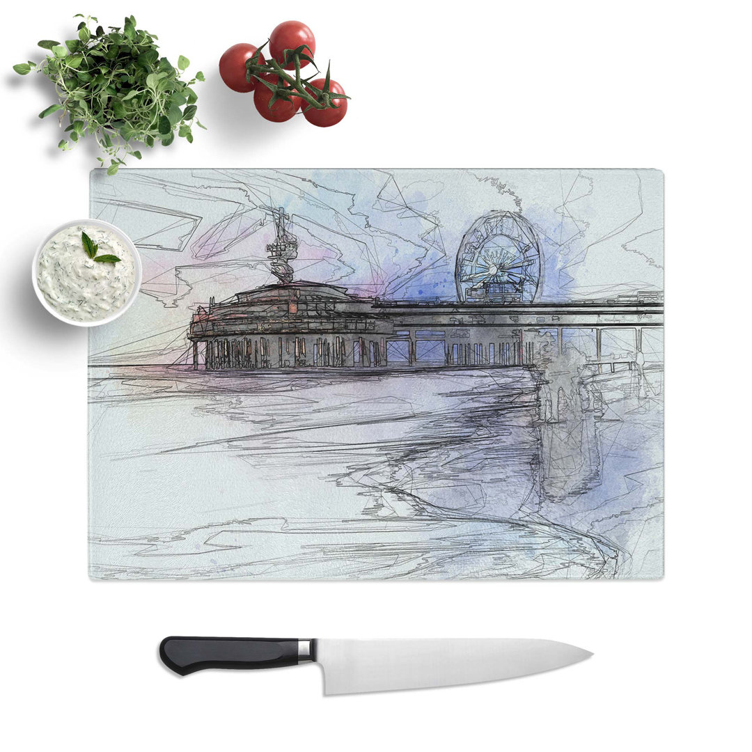 Tempered Glass Beach in the Netherlands Chopping Board