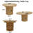 43.3''-63'' Extendable Round Dining Table For 4-6, Modern Farmhouse Expandable Dining Table With Wood Strip Base For Kitchen Living Room