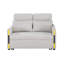 Causeuse-lit en velours beige de 55,5 po Perse
