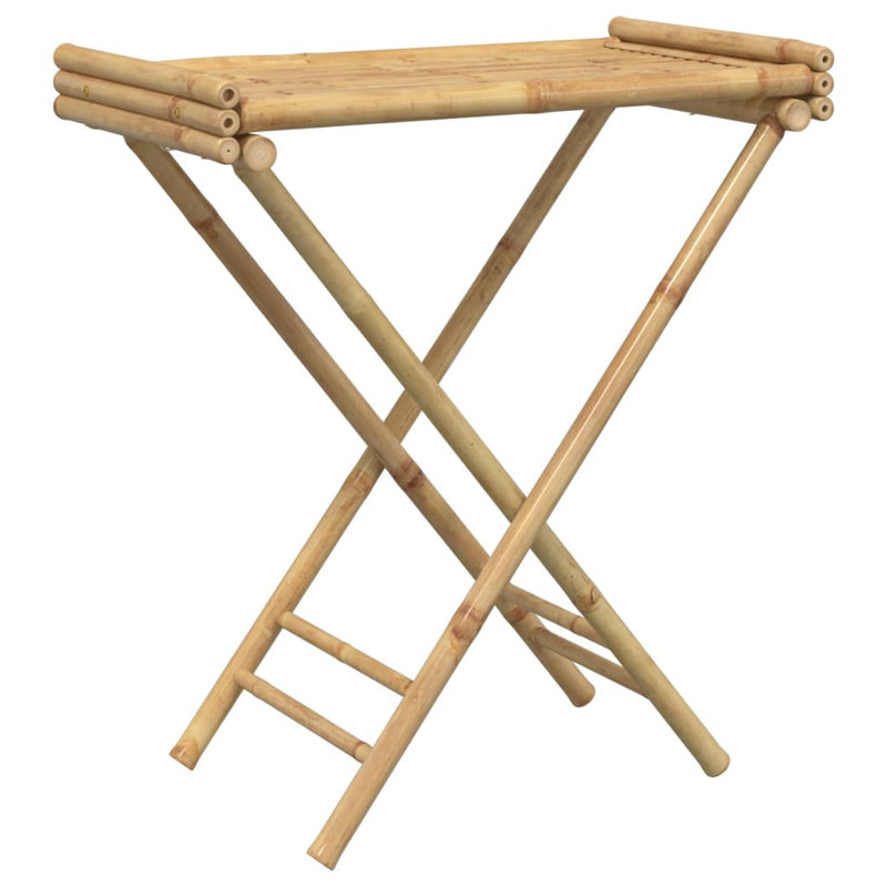 Vidaxl Folding Tray Table 27.8"X16.7"X31.5" Bamboo