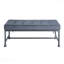 Banc - Siège rembourré en tissu de velours, structure gris sablé-1148304065