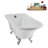 62" Streamline Clawfoot Tub,Tray,Drain, Clawfeet-101628984-102218225