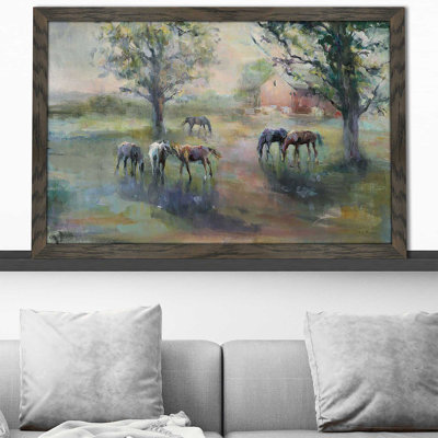 " Daybreak on the Farm " Acrylic Painting