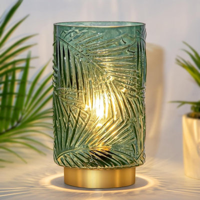 Battery Operated Table Lamp With Timer S Green