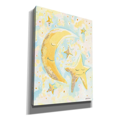 «Moon and Star Friends» par Jessica Mingo, art mural sur toile