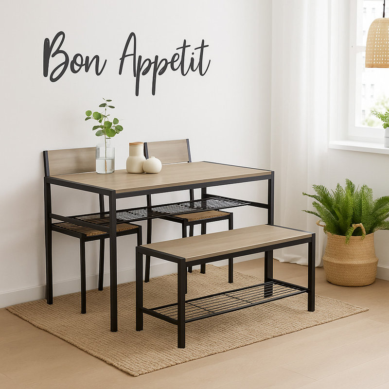 4 - Person Solid Oak Dining Set
