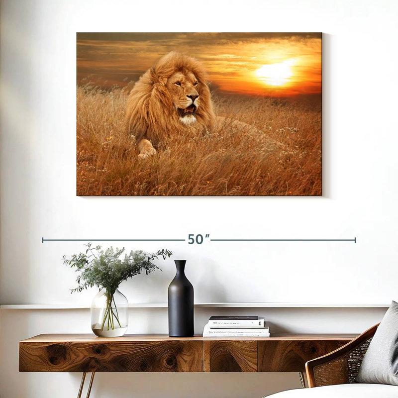 Lion couché Brampt, H 26 po x l 39 po