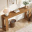 Console en bois massif de 63 po, canapé de style campagnard derrière le canapé pour l'entrée, salon, vestibule