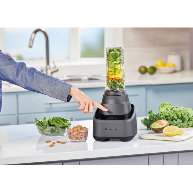 Powerxl Sensimax Blender – 1500W Peak Power, Smart Sensing Technology, Hands-Free Blending, 3 Functions (Chop, Smoothie, Ice Crush), 10 Speed Controls, Quiet Technology, 72OZ Jar, Six-Tip Turbo Blade