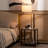 360° Rotatable Floor Lamp With End Table And USB Charging Ports
