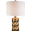 Lampe de table haute en polyrésine 28,5 "avec finition dorée, lampe de table
