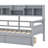 Bookcase Wood Daybed with Bedside Shelf and Two Drawers-94392544-94392542