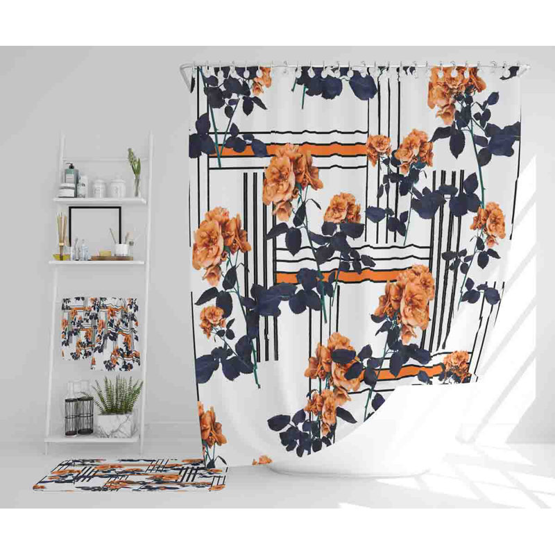 Navaeha Polyester Shower Curtain Set