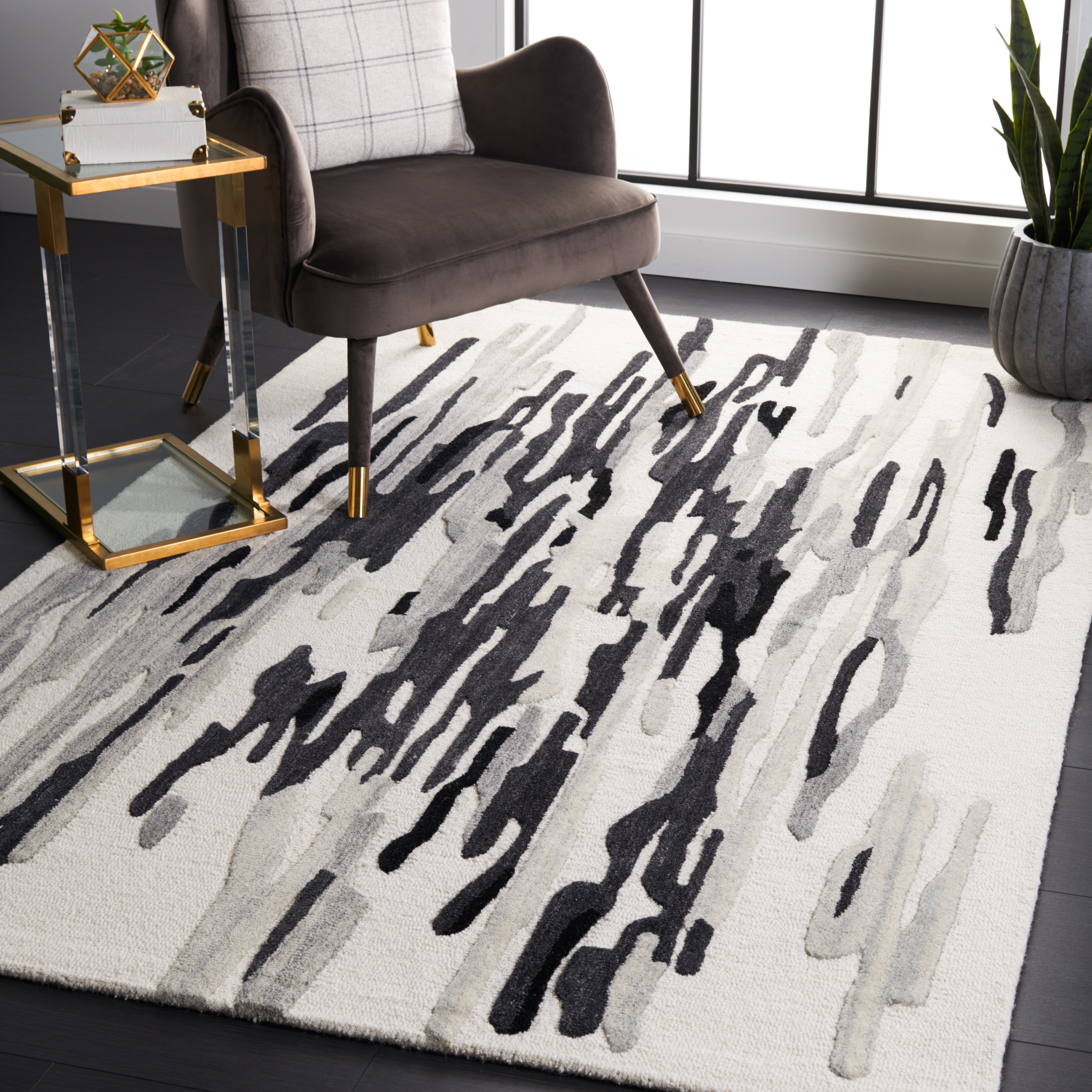 Kailianna Abstract Beige Area Rug 17 Stories Rug Size: Rectangle 6' x 9