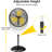 20 in. 3 Fan Speeds Indoor Pedestal Fan in Black with 5200 CFM, 80° Oscillating for Workshops/Warehouse/Garage.