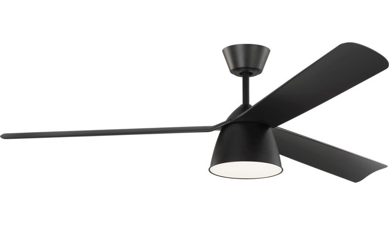 Studio Smart 60 LED Ceiling Fan, Midnight Black
