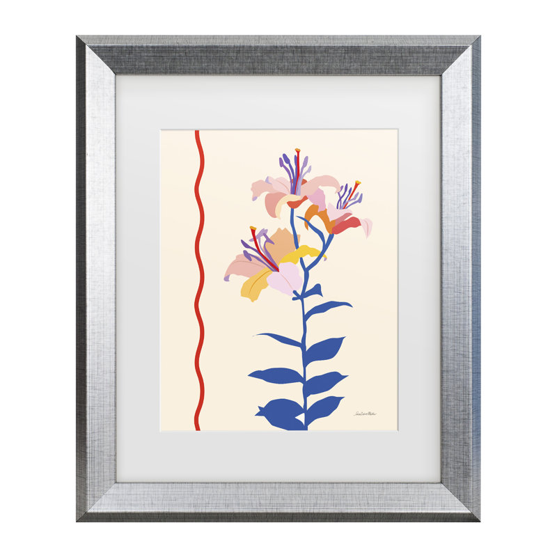 «Sara Zieve Miller Lilies Bright Matted», art encadré, H 17,5 po x l 14,5 po