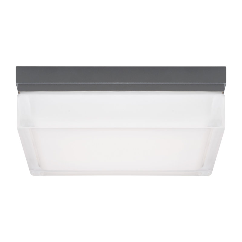 Boxie LED Outdoor Flush Mount, Gray