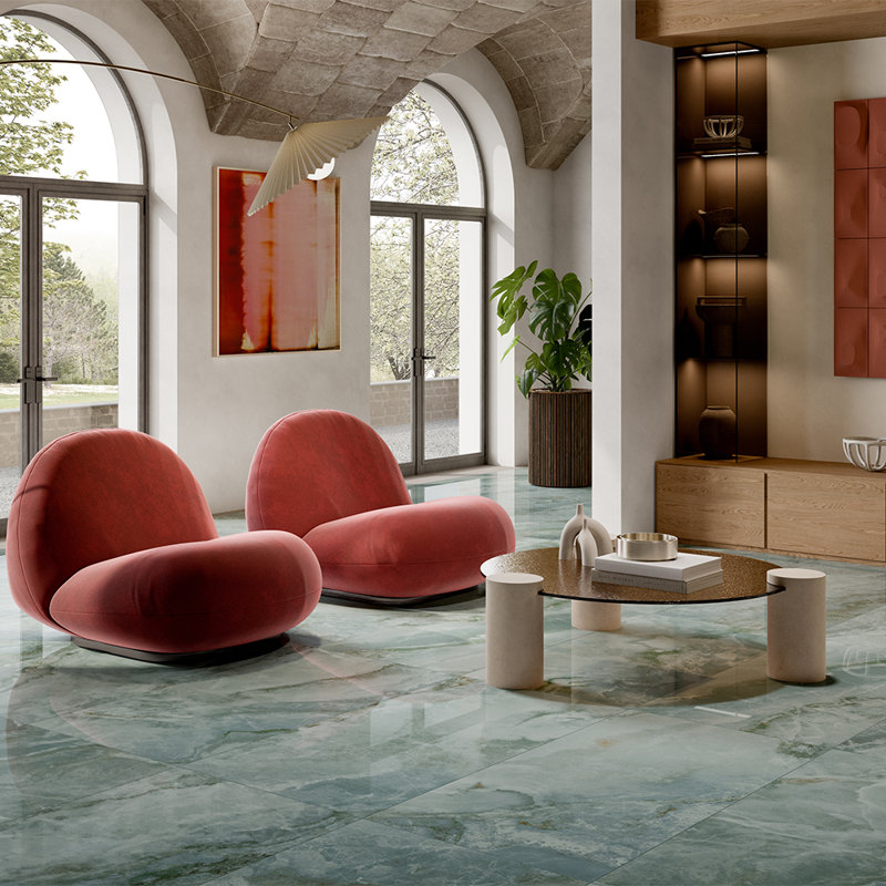 Banff 24" x 48" Onyx Look Porcelain Tile, Onice Jade